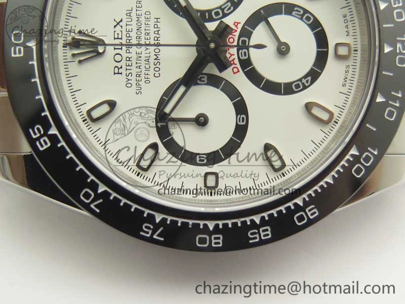 Daytona 116500 GMF Best Edition 904L SS Case and Bracelet White Dial A4130