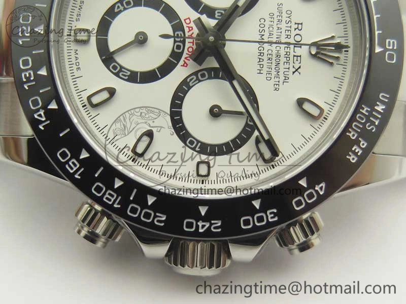 Daytona 116500 GMF Best Edition 904L SS Case and Bracelet White Dial A4130