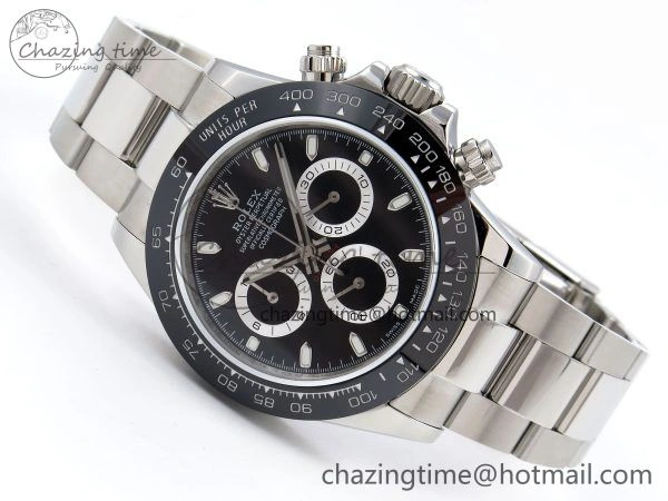 Daytona 116500 JDF 1:1 Best Edition 904L Steel Black Dial on SS Bracelet A7750
