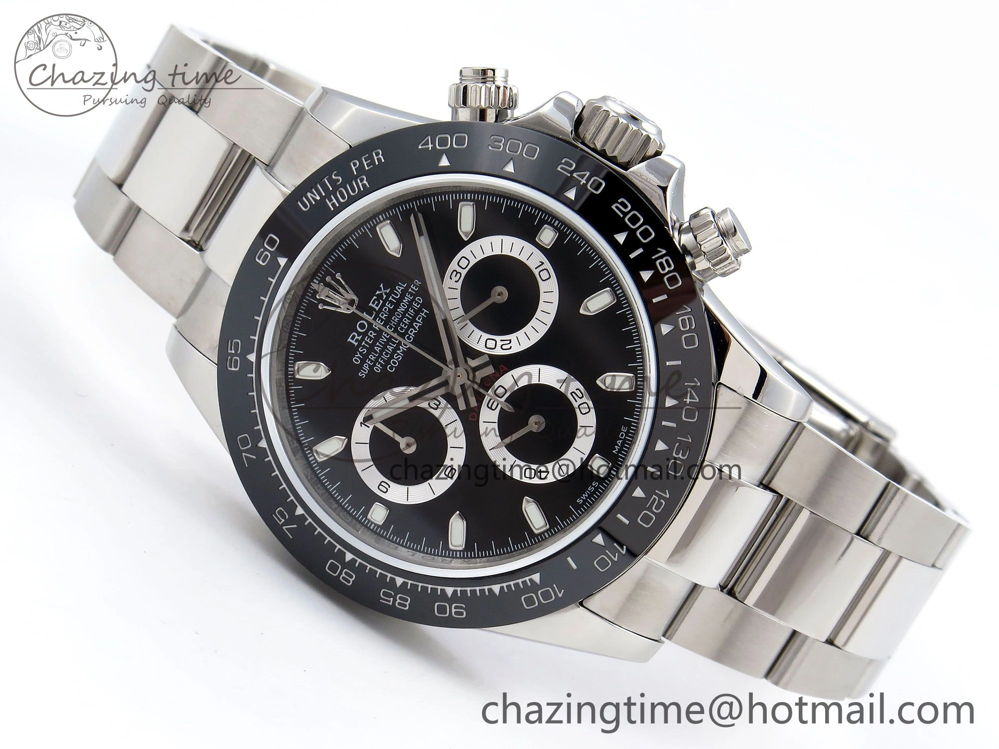 Daytona 116500 JDF 1:1 Best Edition 904L Steel Black Dial on SS Bracelet A7750