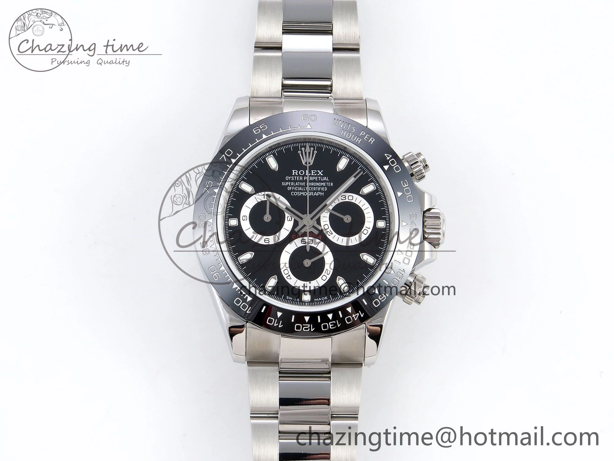 Daytona 116500 JDF 1:1 Best Edition 904L Steel Black Dial on SS Bracelet A7750