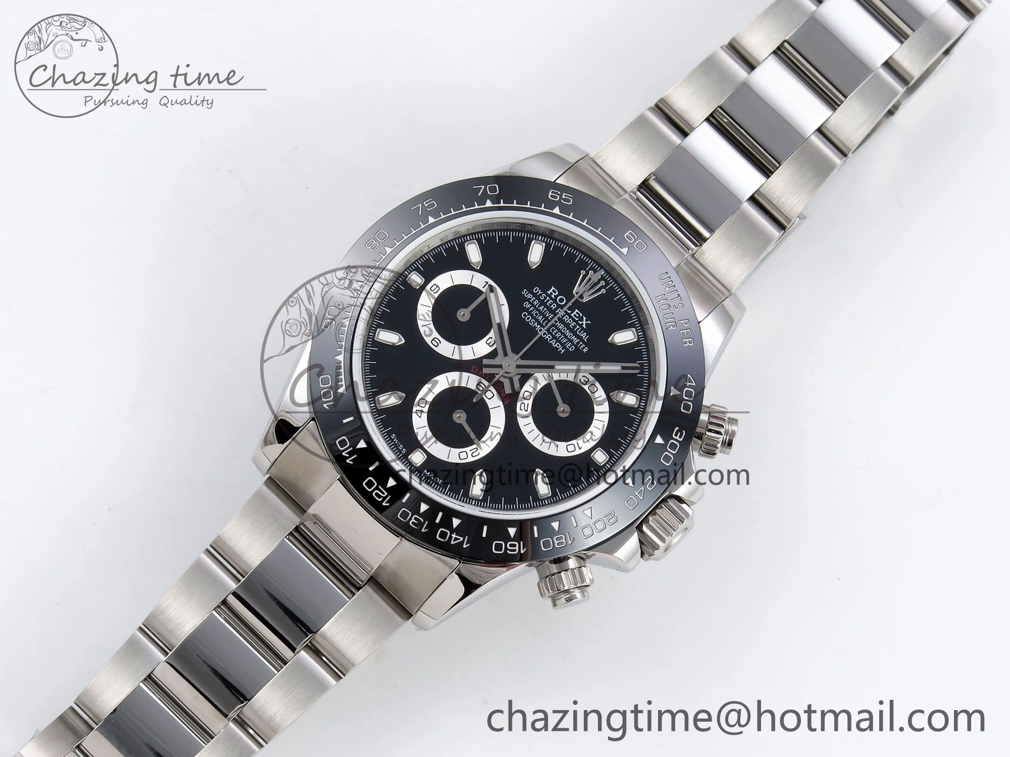 Daytona 116500 JDF 1:1 Best Edition 904L Steel Black Dial on SS Bracelet A7750