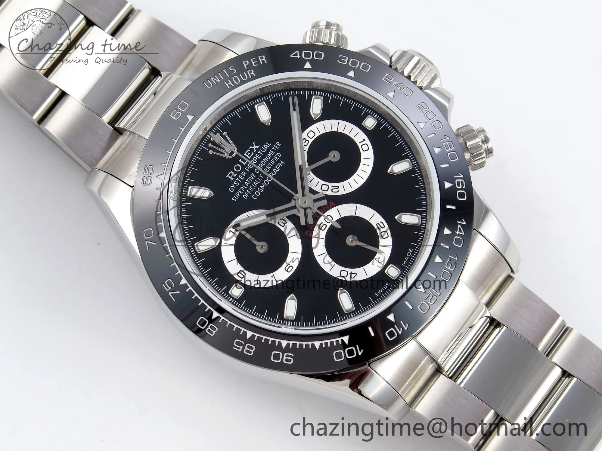 Daytona 116500 JDF 1:1 Best Edition 904L Steel Black Dial on SS Bracelet A7750