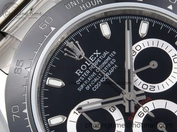 Daytona 116500 JDF 1:1 Best Edition 904L Steel Black Dial on SS Bracelet A7750
