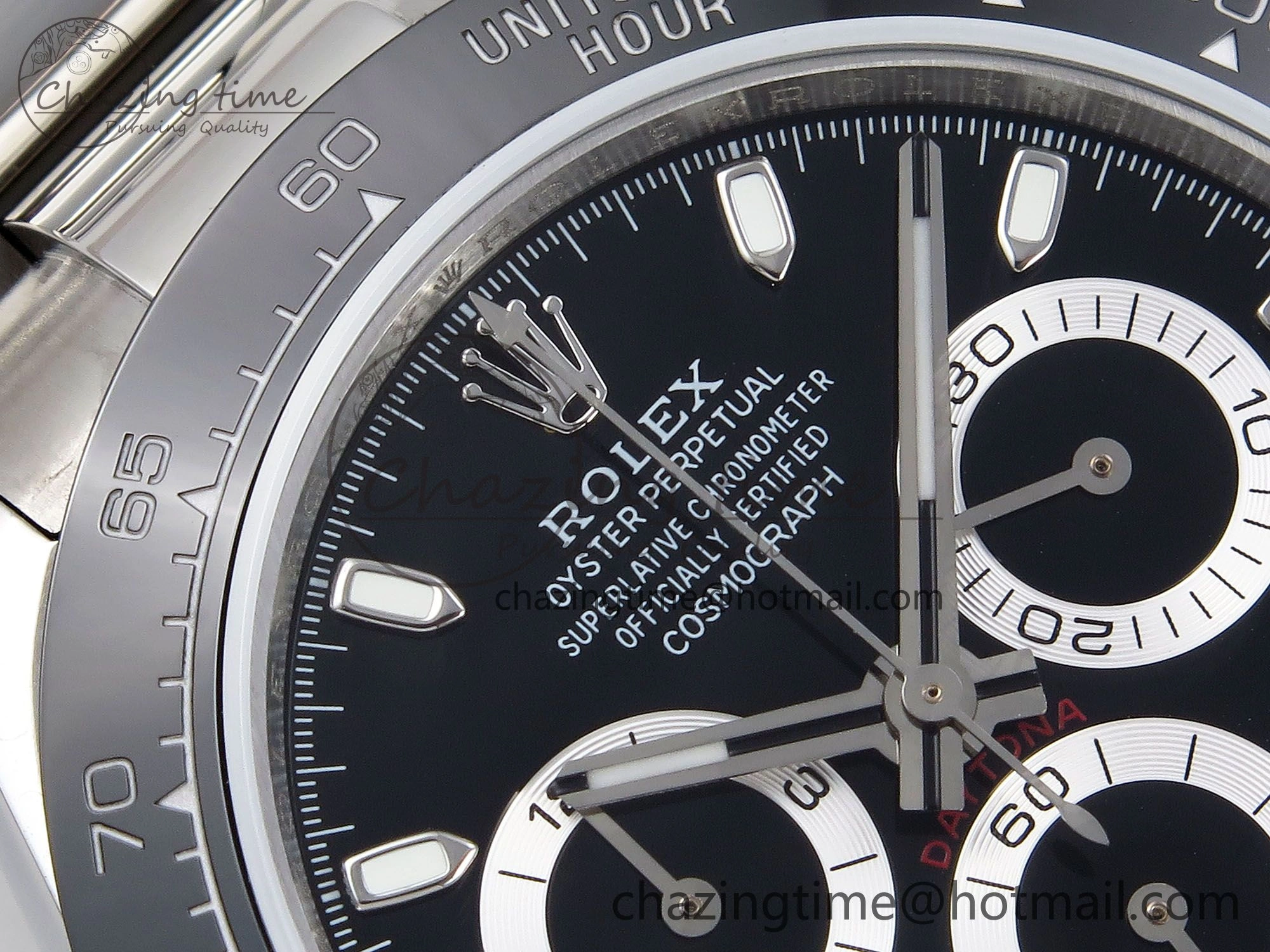 Daytona 116500 JDF 1:1 Best Edition 904L Steel Black Dial on SS Bracelet A7750