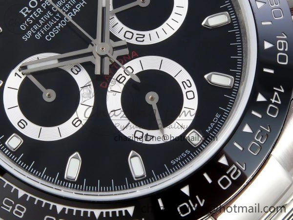 Daytona 116500 JDF 1:1 Best Edition 904L Steel Black Dial on SS Bracelet A7750
