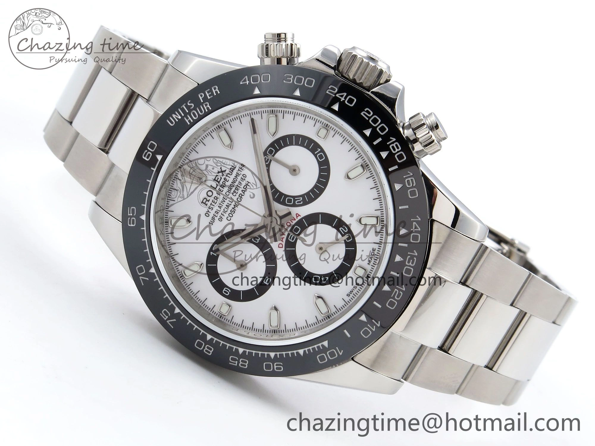 Daytona 116500 JDF 1:1 Best Edition 904L Steel White Dial on SS Bracelet A7750