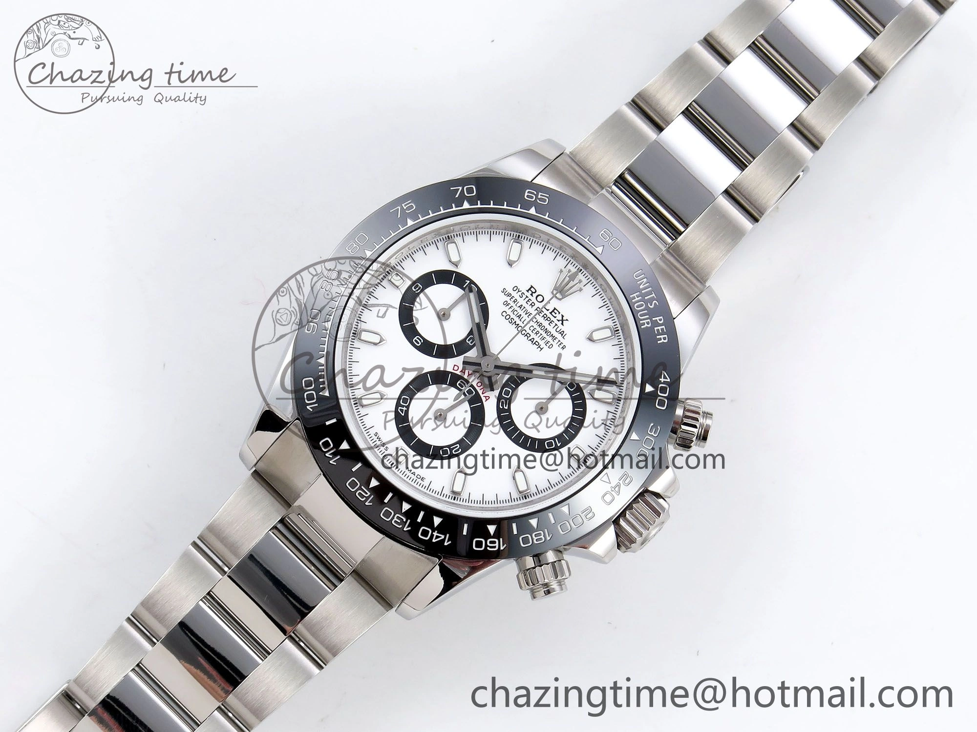 Daytona 116500 JDF 1:1 Best Edition 904L Steel White Dial on SS Bracelet A7750