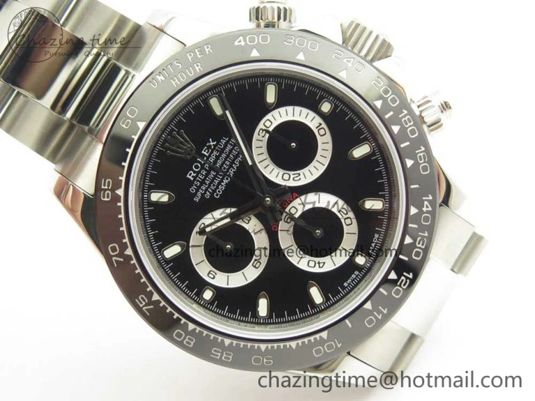 Daytona 116500 JHF Best Edition Ceramic Bezel Black Dial on SS Bracelet A4130