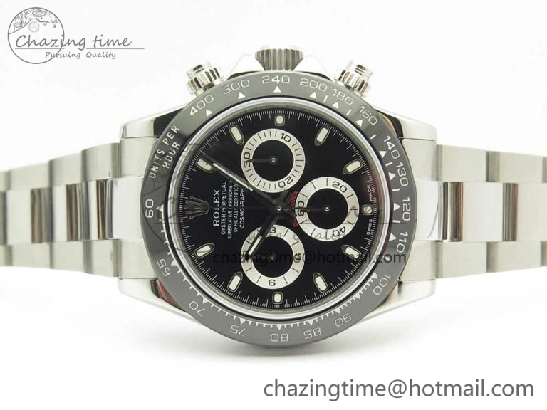 Daytona 116500 JHF Best Edition Ceramic Bezel Black Dial on SS Bracelet A4130