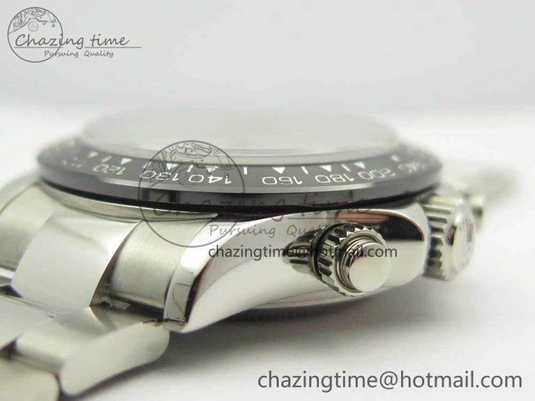 Daytona 116500 JHF Best Edition Ceramic Bezel White Dial Black Red on SS Bracelet A4130