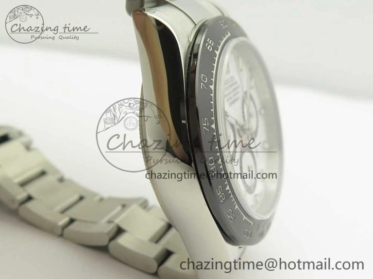 Daytona 116500 JHF Best Edition Ceramic Bezel White Dial on SS Bracelet A4130
