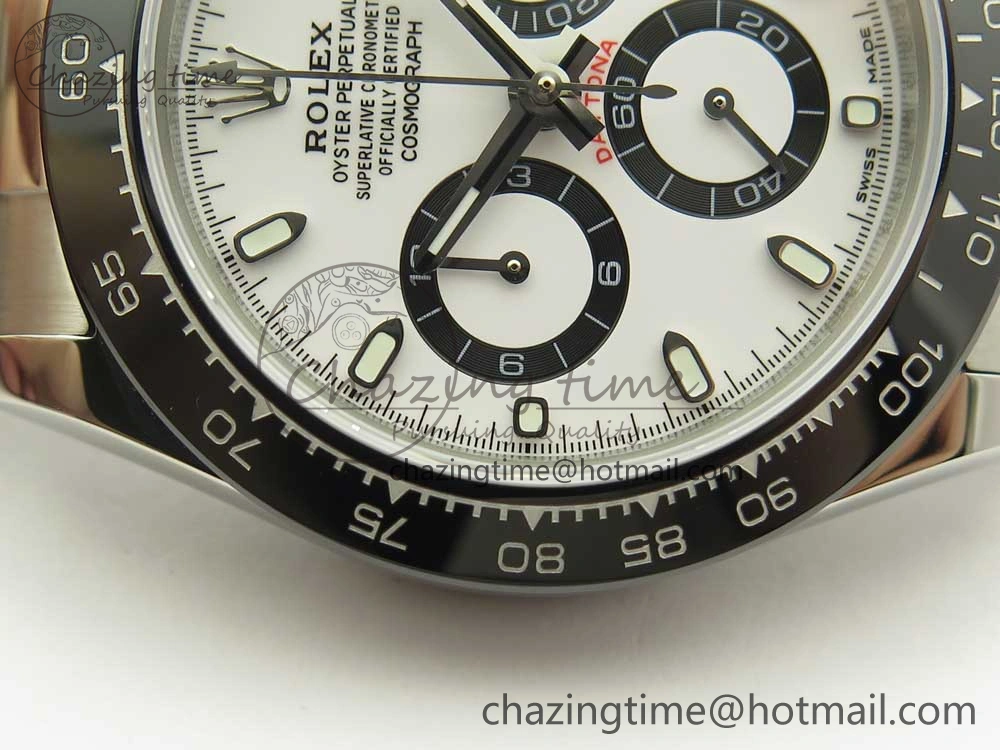 Daytona 116500 JHF Best Edition Ceramic Bezel White Dial on SS Bracelet A4130