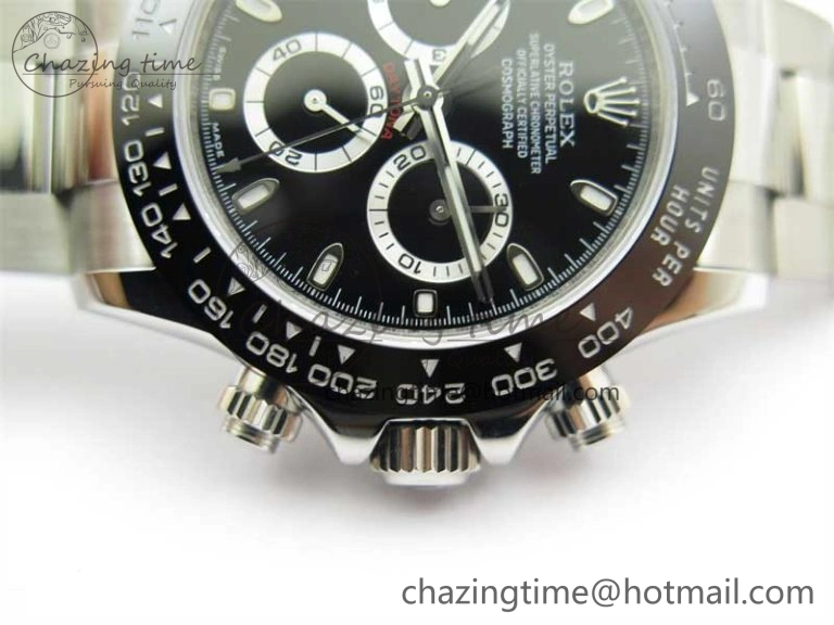 Daytona 116500 KKF 1:1 Best Edition 904L Steel Black Dial on SS Bracelet A7750