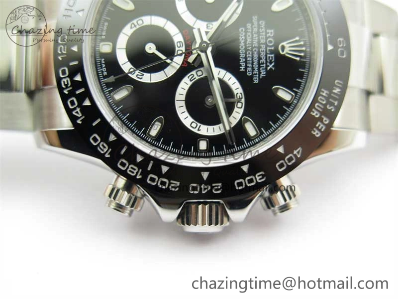 Daytona 116500 KKF 1:1 Best Edition 904L Steel Black Dial on SS Bracelet A7750