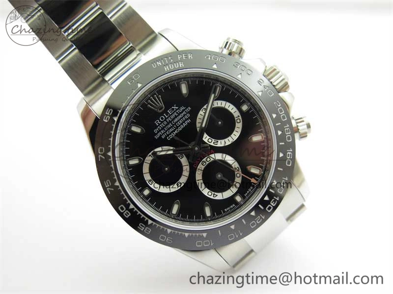 Daytona 116500 KKF 1:1 Best Edition 904L Steel Black Dial on SS Bracelet A7750