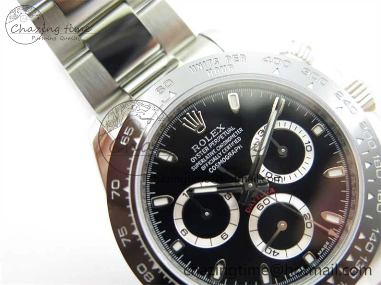 Daytona 116500 KKF 1:1 Best Edition 904L Steel Black Dial on SS Bracelet A7750