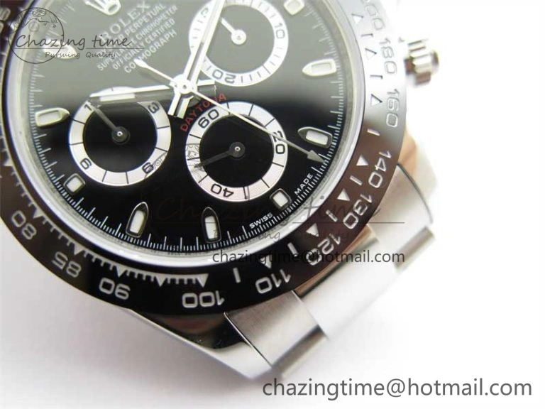 Daytona 116500 KKF 1:1 Best Edition 904L Steel Black Dial on SS Bracelet A7750