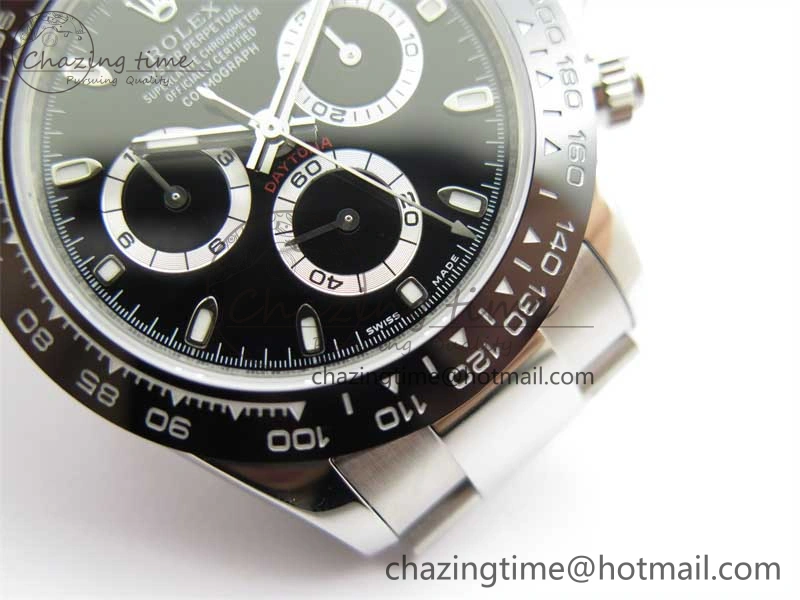 Daytona 116500 KKF 1:1 Best Edition 904L Steel Black Dial on SS Bracelet A7750
