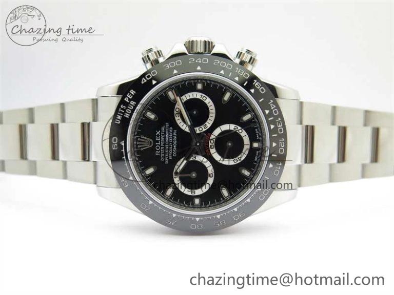 Daytona 116500 KKF 1:1 Best Edition 904L Steel Black Dial on SS Bracelet A7750