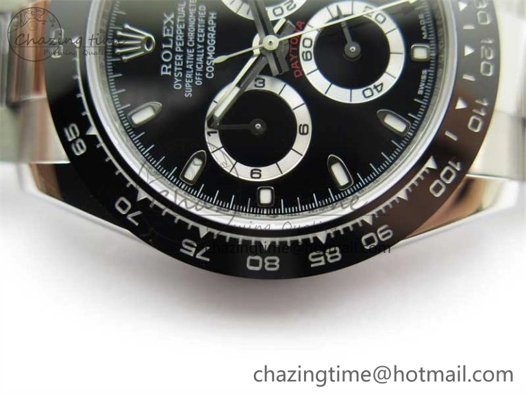 Daytona 116500 KKF 1:1 Best Edition 904L Steel Black Dial on SS Bracelet A7750