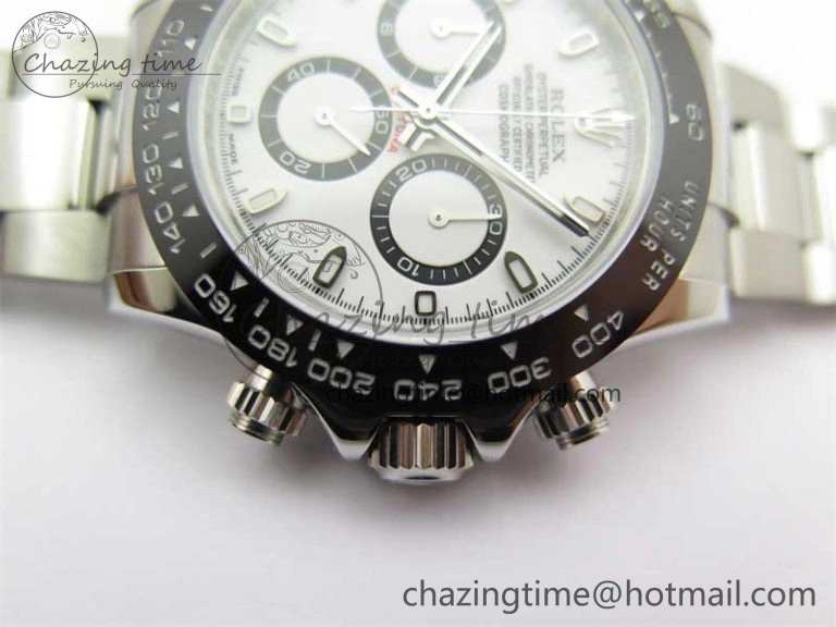 Daytona 116500 KKF 1:1 Best Edition 904L Steel White Dial on SS Bracelet A7750