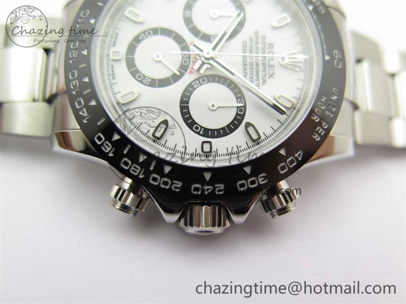 Daytona 116500 KKF 1:1 Best Edition 904L Steel White Dial on SS Bracelet A7750