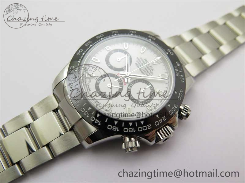 Daytona 116500 KKF 1:1 Best Edition 904L Steel White Dial on SS Bracelet A7750