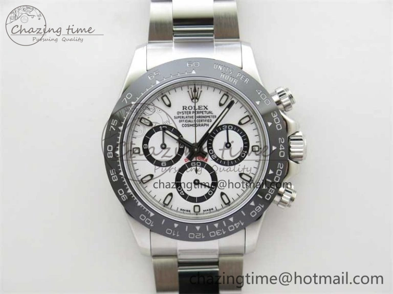 Daytona 116500 KKF 1:1 Best Edition 904L Steel White Dial on SS Bracelet A7750