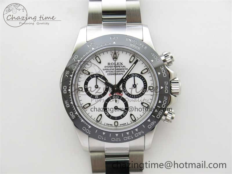 Daytona 116500 KKF 1:1 Best Edition 904L Steel White Dial on SS Bracelet A7750
