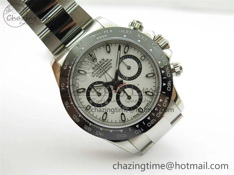Daytona 116500 KKF 1:1 Best Edition 904L Steel White Dial on SS Bracelet A7750