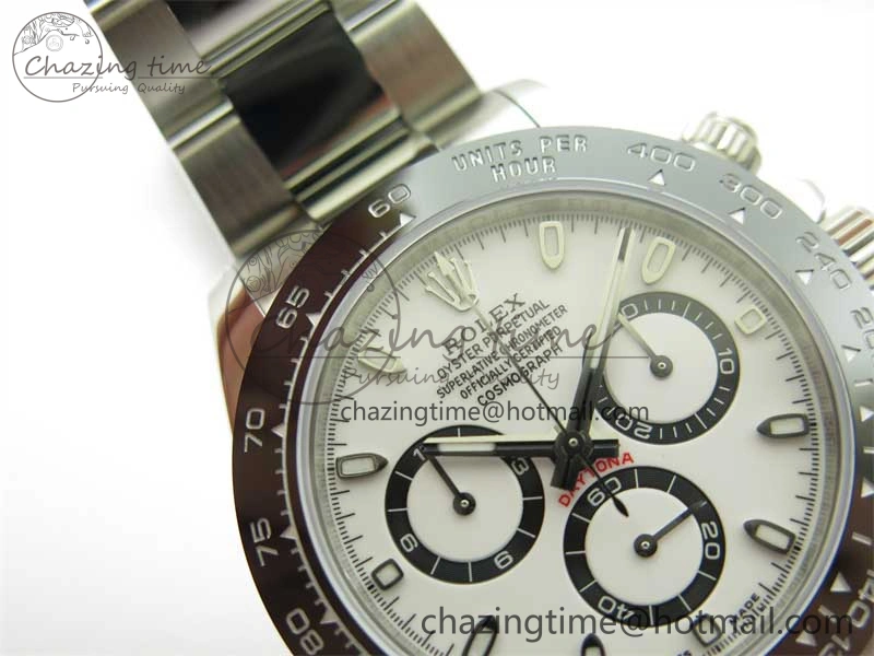 Daytona 116500 KKF 1:1 Best Edition 904L Steel White Dial on SS Bracelet A7750