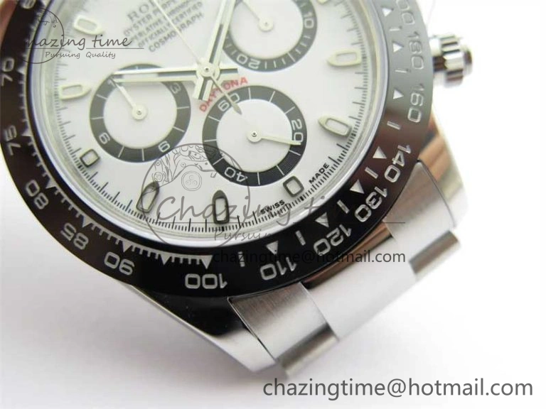 Daytona 116500 KKF 1:1 Best Edition 904L Steel White Dial on SS Bracelet A7750