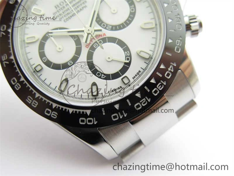 Daytona 116500 KKF 1:1 Best Edition 904L Steel White Dial on SS Bracelet A7750