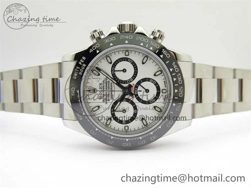 Daytona 116500 KKF 1:1 Best Edition 904L Steel White Dial on SS Bracelet A7750