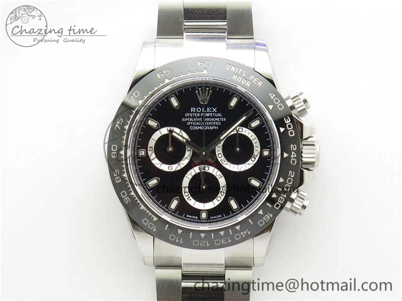 Daytona 116500 Noob 1:1 Best Edition 904L SS Case and Bracelet Black Dial SA4130 V4