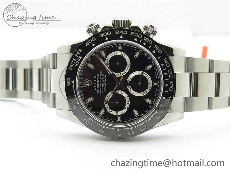 Daytona 116500 Noob 1:1 Best Edition 904L SS Case and Bracelet Black Dial SA4130 V4