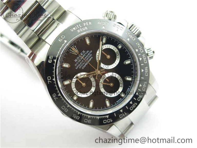 Daytona 116500 Noob 1:1 Best Edition 904L SS Case and Bracelet Black Dial SA4130 V4
