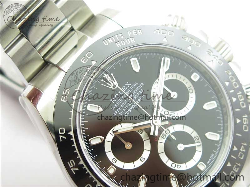 Daytona 116500 Noob 1:1 Best Edition 904L SS Case and Bracelet Black Dial SA4130 V4