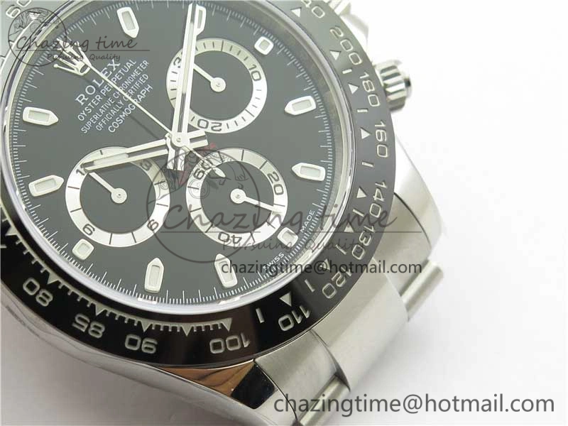 Daytona 116500 Noob 1:1 Best Edition 904L SS Case and Bracelet Black Dial SA4130 V4