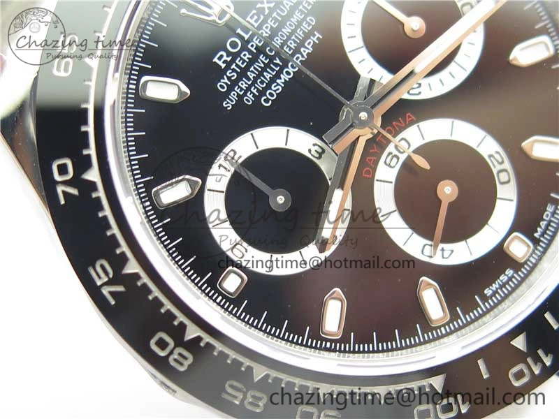 Daytona 116500 Noob 1:1 Best Edition 904L SS Case and Bracelet Black Dial SA4130 V4