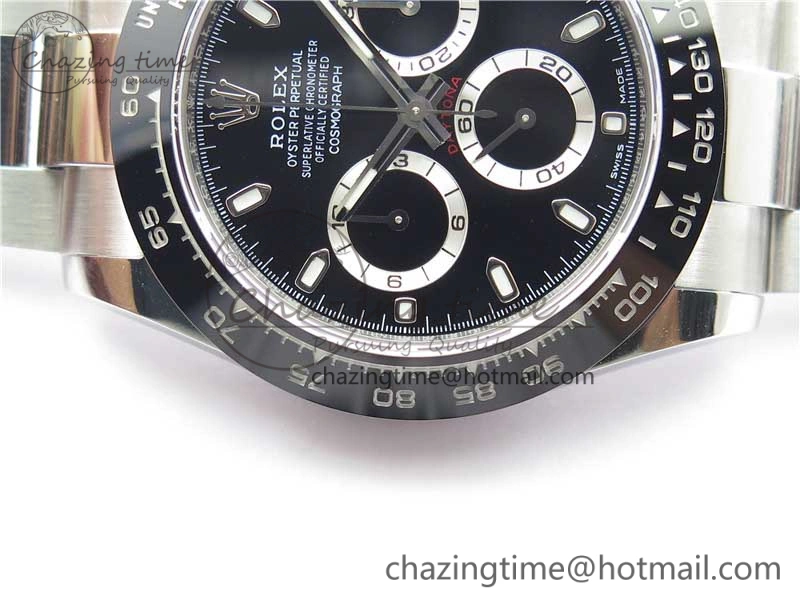Daytona 116500 Noob 1:1 Best Edition 904L SS Case and Bracelet Black Dial SA4130 V4