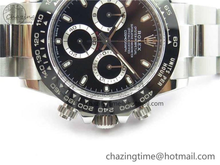 Daytona 116500 Noob 1:1 Best Edition 904L SS Case and Bracelet Black Dial SA4130 V4