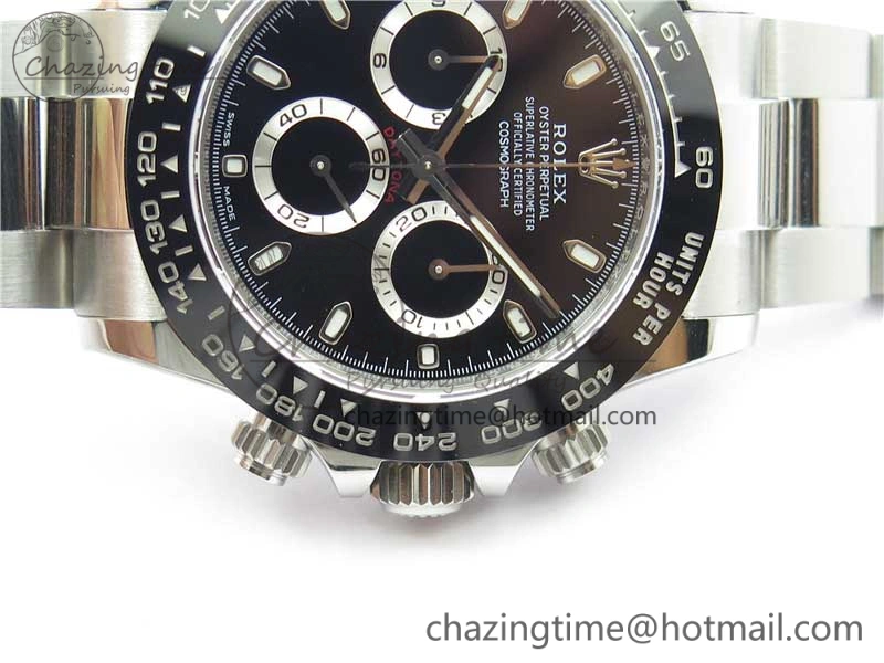 Daytona 116500 Noob 1:1 Best Edition 904L SS Case and Bracelet Black Dial SA4130 V4