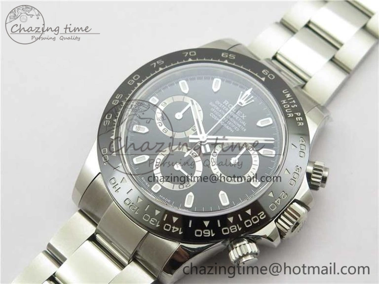 Daytona 116500 Noob 1:1 Best Edition 904L SS Case and Bracelet Black Dial SA4130 V4