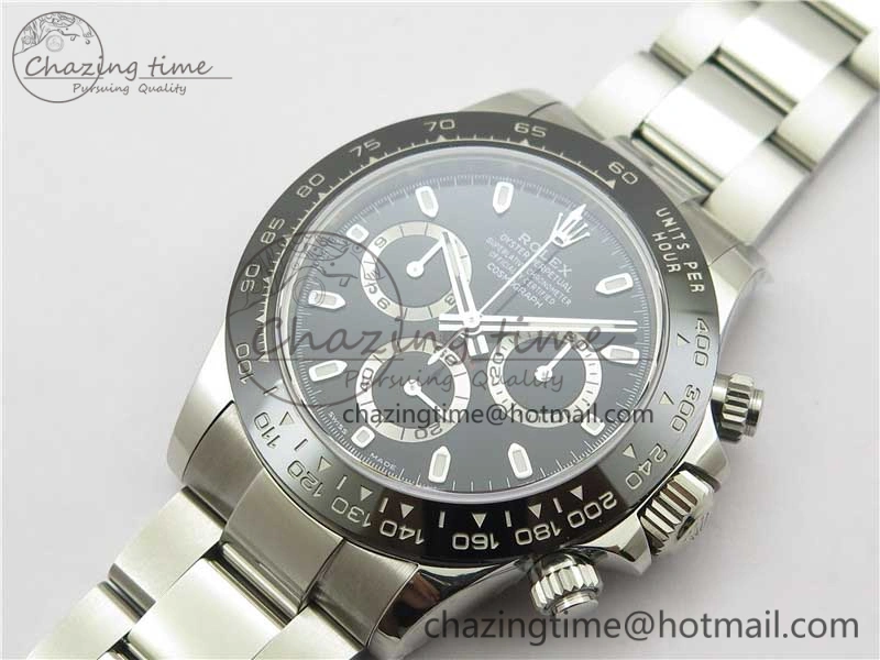 Daytona 116500 Noob 1:1 Best Edition 904L SS Case and Bracelet Black Dial SA4130 V4