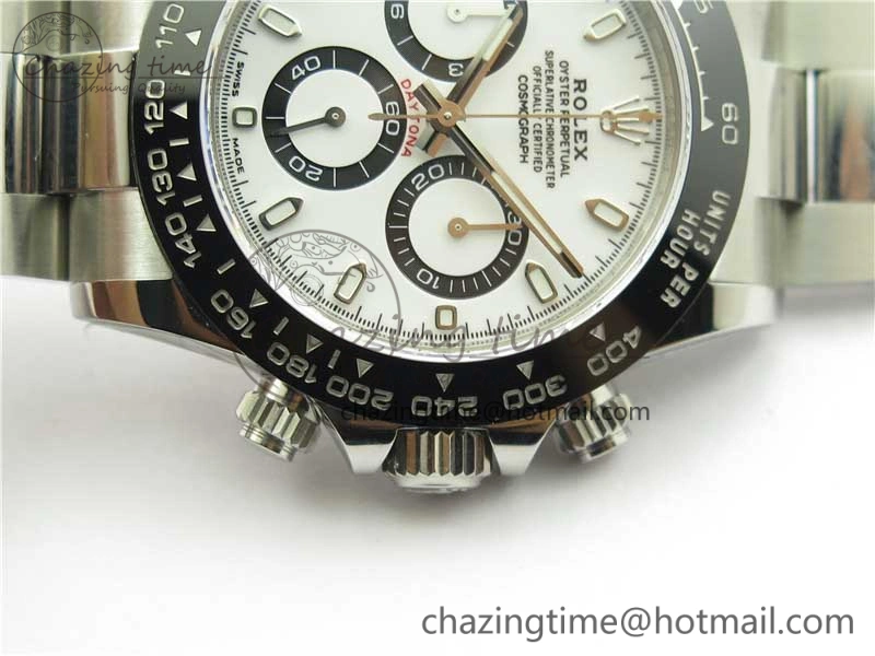 Daytona 116500 Noob 1:1 Best Edition 904L SS Case and Bracelet White Dial SA4130 V4
