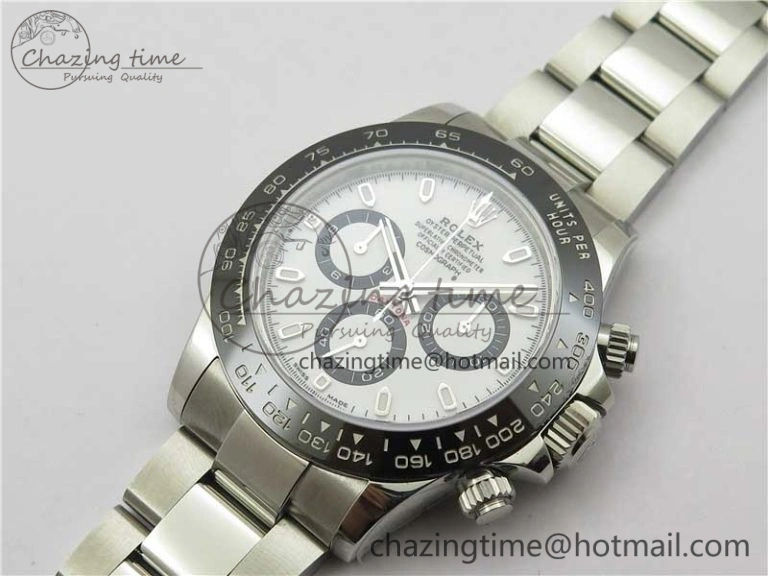 Daytona 116500 Noob 1:1 Best Edition 904L SS Case and Bracelet White Dial SA4130 V4