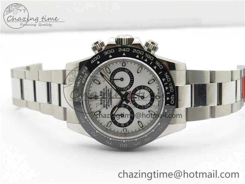 Daytona 116500 Noob 1:1 Best Edition 904L SS Case and Bracelet White Dial SA4130 V4