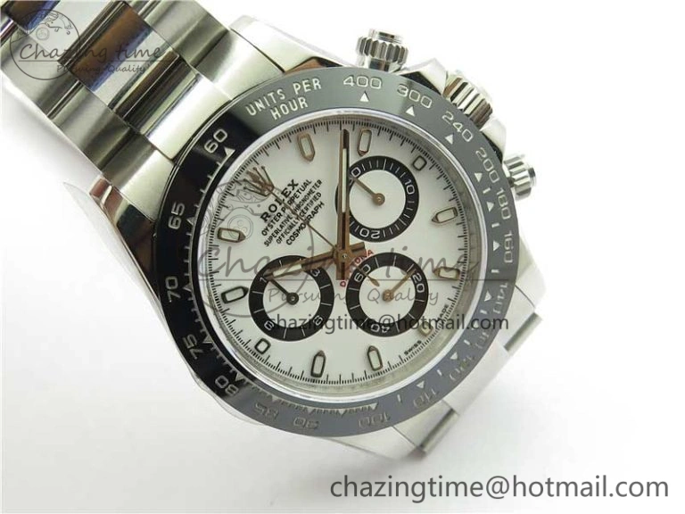 Daytona 116500 Noob 1:1 Best Edition 904L SS Case and Bracelet White Dial SA4130 V4